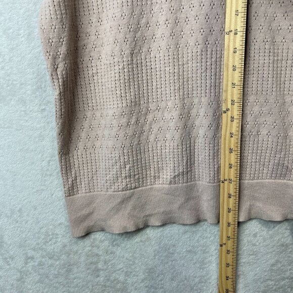 Torrid Top Womens Plus 4X Pointelle Knit Short Sleeve Sweater Beige Tan - Picture 5 of 9